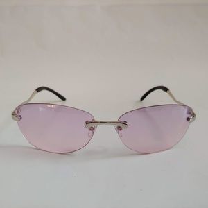 NWT Vintage 90's Rectangle Metal Rimless Fasion Sunglasses (S.Silver)